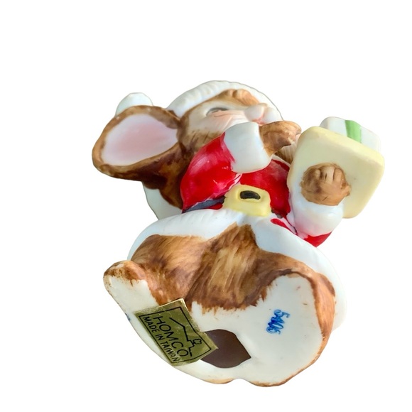 🚩SOLD🚩 Vintage Christmas HOMCO Santa Mouse Figurine - Picture 9 of 11